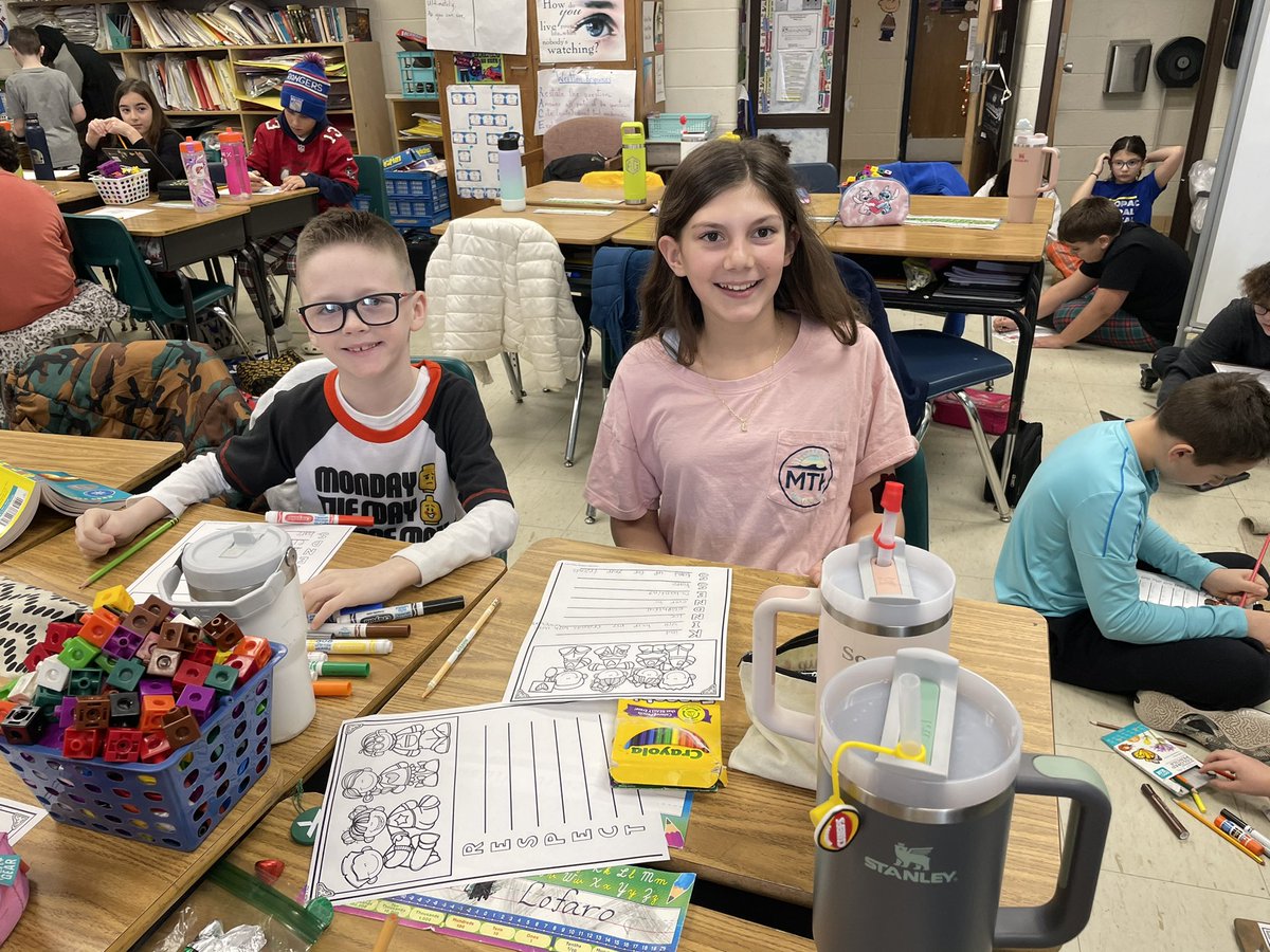 Beautiful, busy Kindness Week💗 Acrostic poems with reading buddies, received sweetest student letters written during Grade 5 Town Hall and kindness- themed spirit week fun!