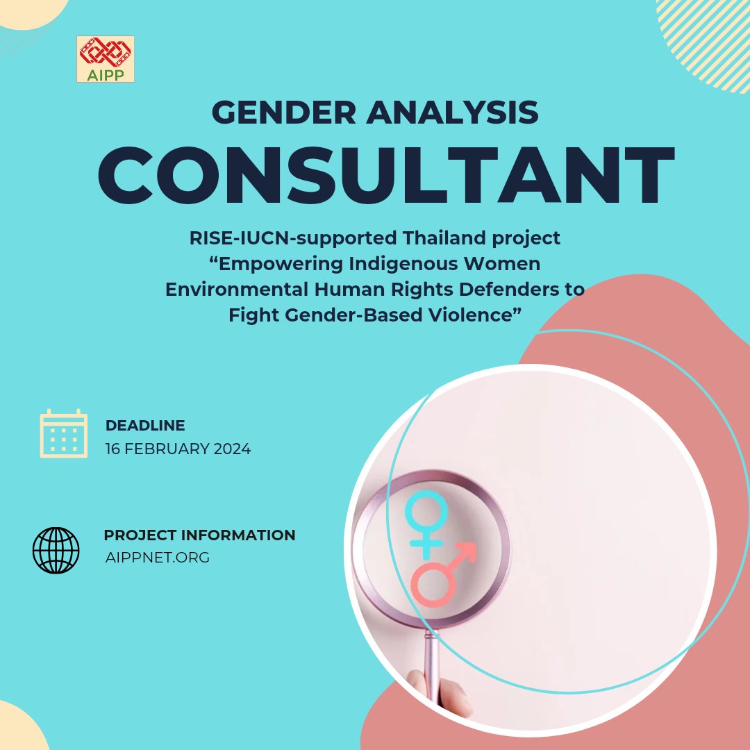 ❗️❗️Announcement ❗️❗️ ♂️♀️ Calling gender expert consultants for a new project under the Indigenous Women's programme Project details are below 👇 aippnet.org/call-expressio…