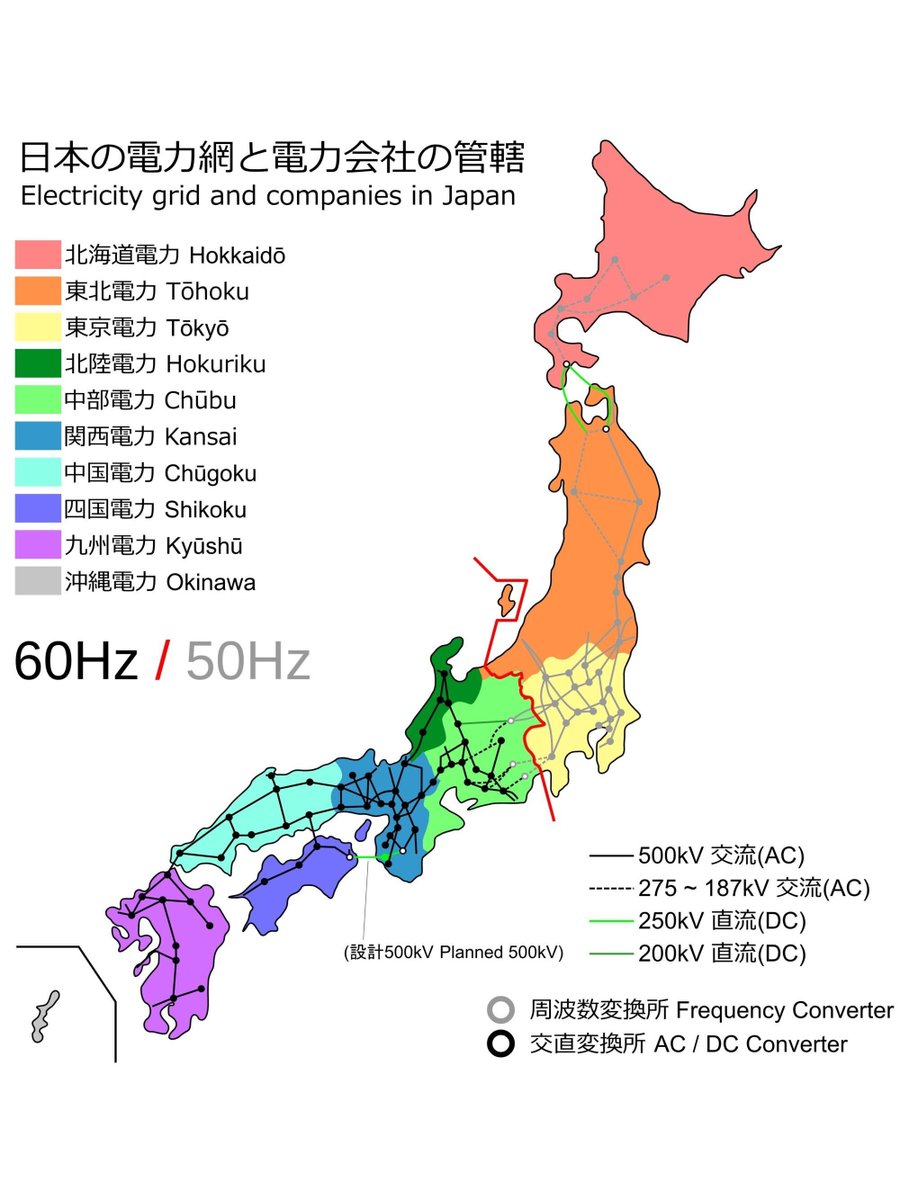 LetsGo2JapanNOW's tweet photo. One Country, Two Power Grids—Modern industrial Japan is oddly unique. Two, incompatible power grids deliver energy to the nation, effectively dividing the country in two... to be continued at: https://t.co/n9RQqJCE2M 
.
.
#letsgotojapannow #traveljapan #ilovejapan #japantour https://t.co/uwjrzg7DPY