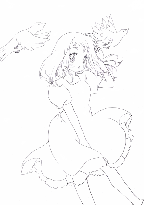 お絵描きです🩵
#イラスト #落書き 