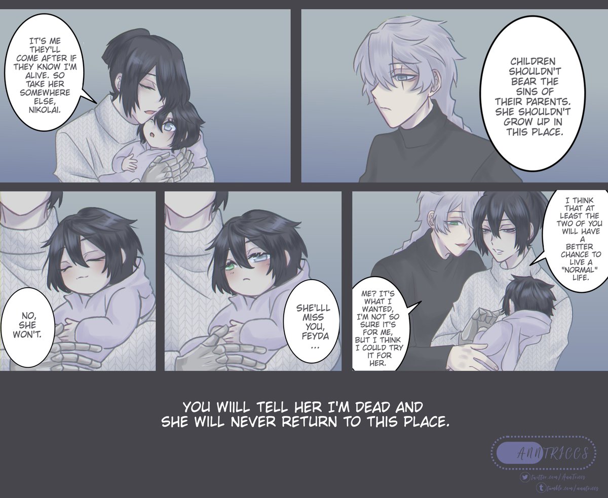 [Lovechild AU]

My only thought doing this was: "Fyodor with automail"