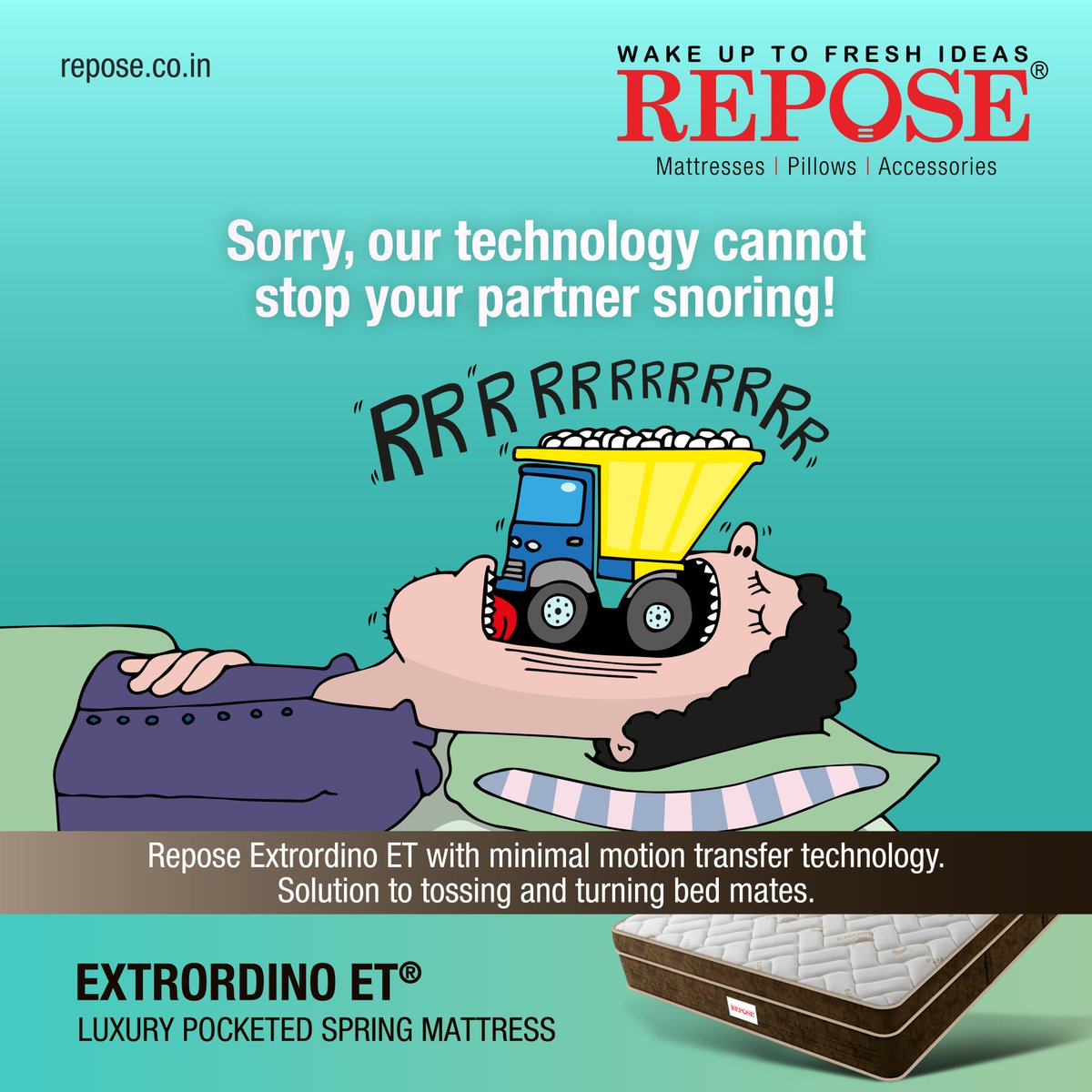 ReposeWorld's tweet image. Repose Extrordino ET mattresses contain pocketed springs, which prevent movement from being transferred across the bed.

To shop click on the link in the BIO.

#extrordinopt #minimalmotion #pocketspring #preference #SleepPreferences #wakeupfresh #sleepexperience #reposeworld