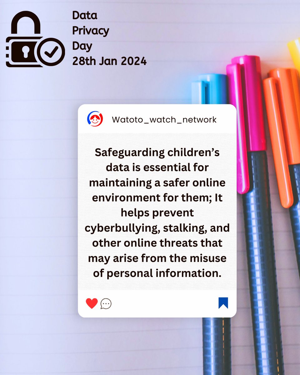 #DataPrivacyDay2024
Theme:  “Take Control of Your Data”.

#ChildOnlineSafety!
#ChildOnlineProtection!