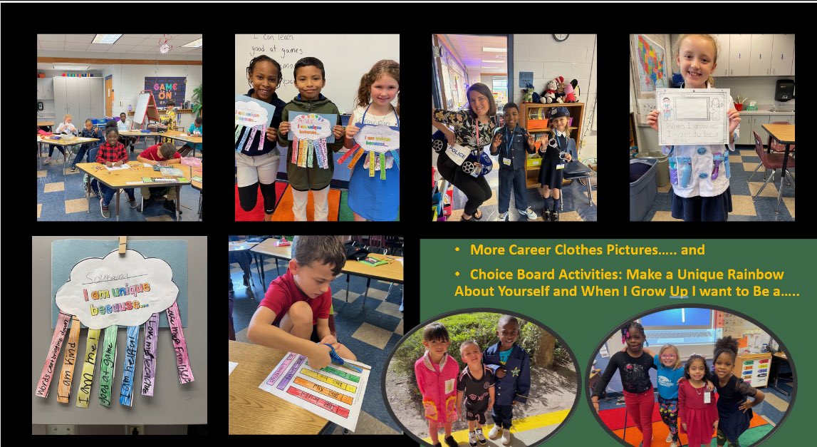 Celebrate Literacy Week!
Believe in YOUR “Shelf”📚
Day 2: “I Have Goals for my Future” – Wear Career Clothes
And Choice Board Writing Activity: “Make a Unique Rainbow About Yourself!” 🌈<a href="/LelyLionsRoar/">Lely Elementary</a> <a href="/AmyDani40893214/">Amy Daniels</a>