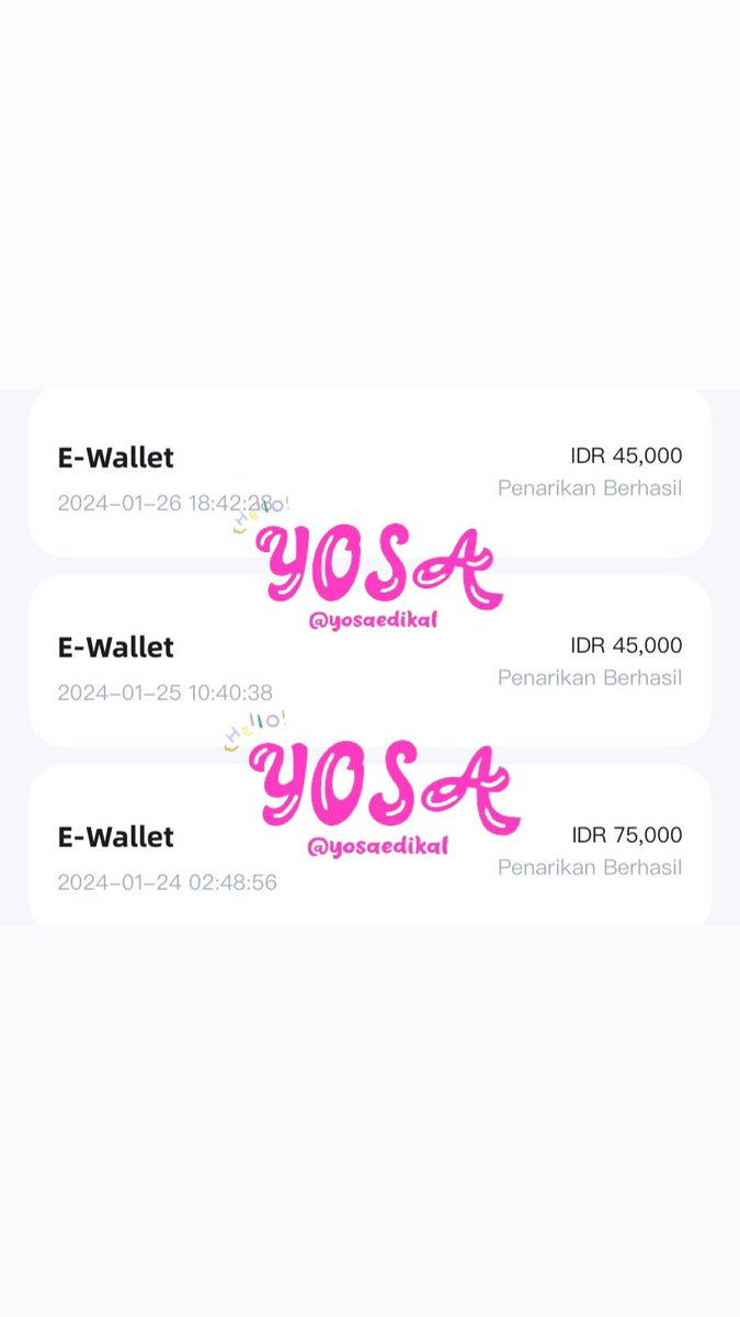 yosaedikaf's tweet photo. Alhamdulillah bisa dpt uang tiap hari gini. Cuma bales2sin chat aja di aplikasi. Udah main dari tahun 2022. Aman dan ngebantu bgt. Yang mau tau link ada di bio aku ya 🤗🩷 #zonauang #zonajajan https://t.co/GAyIc5amD1