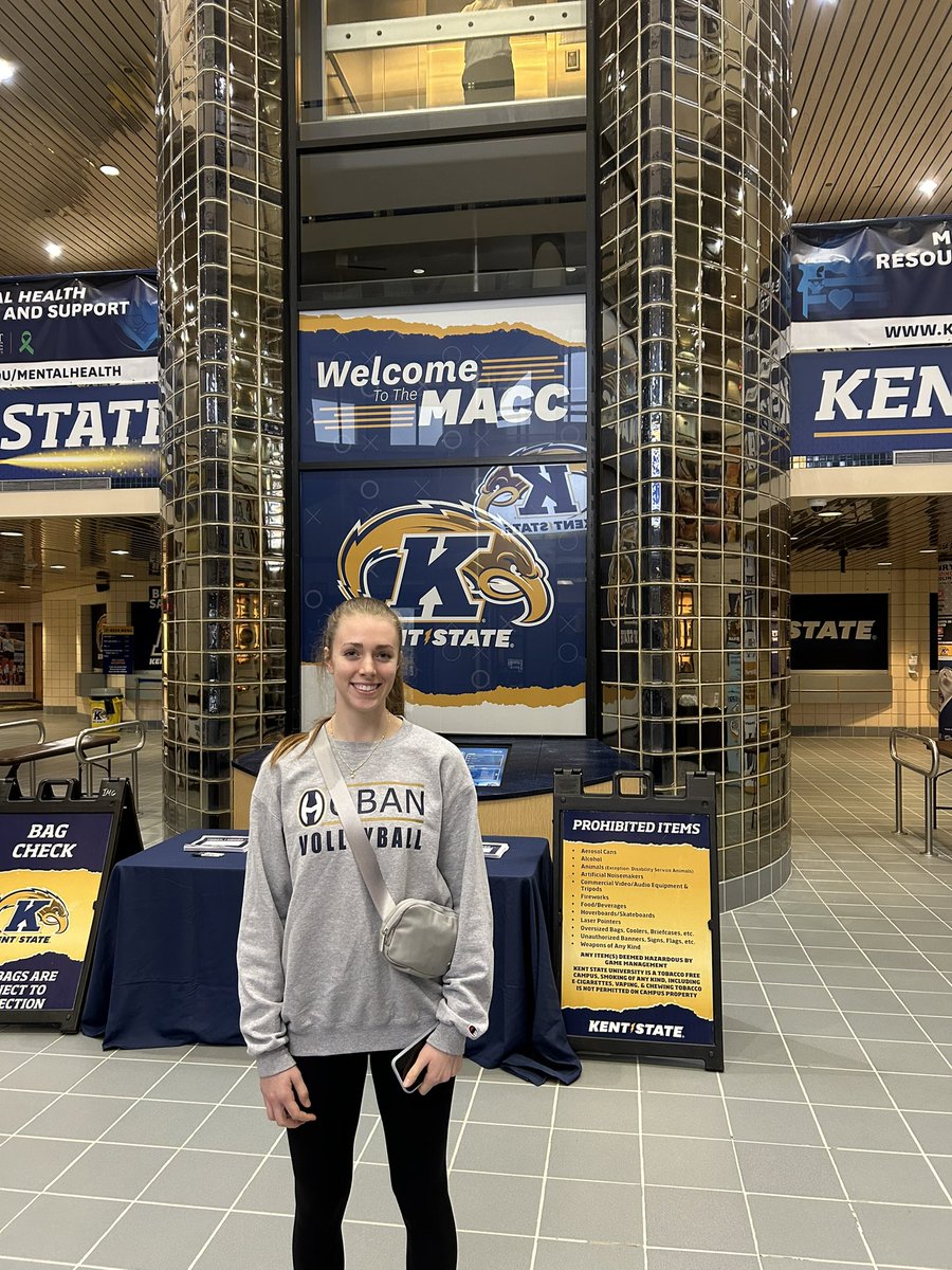 Amberwat12's tweet photo. A big thank you to Coach Haley and the rest of the coaching staff at @KentStVball for having me out yesterday on a visit, I had a great time!! https://t.co/vL9cb6pha2