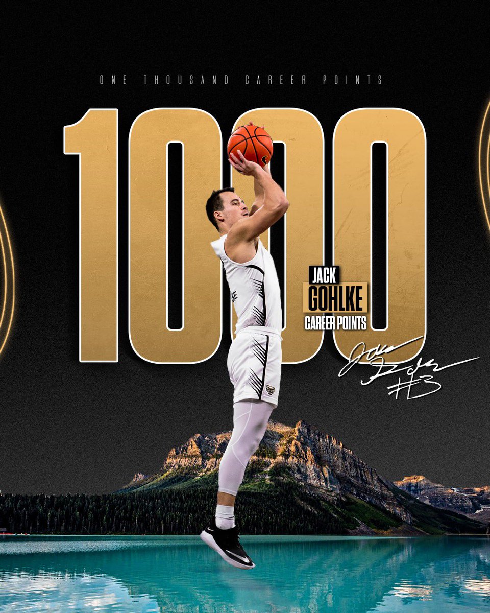 OaklandMBB's tweet photo. Mr. 1️⃣0️⃣0️⃣0️⃣

Congrats to our very own Jack Gohlke on hitting his 1000th career point in tonight’s double OT win❗️ https://t.co/EeXApbraoI