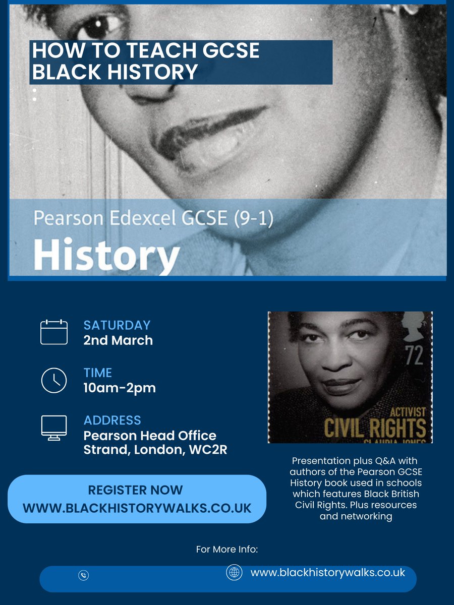 Presentation/discussion by authors of this History book now used in schools which features Black British Civil Rights @RashadaHarry @RashidNix @OpBlackVote @blackpoppies14 @HWB_fi @BhmUK @WolfsonHistory @BlackBritHist @BlackCurriculum @BizPears @ColonialCountr1 @hakimadi1