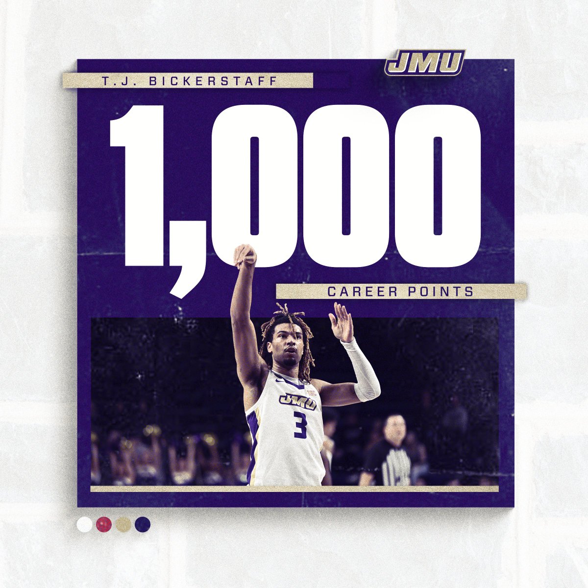 T.J. Bickerstaff has now reached 1,000 career points. Congrats, @New_J23! 🦁 #GoDukes