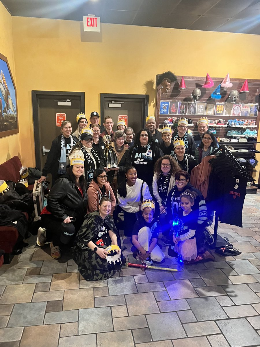 TKLech's tweet photo. Epic night with @Cloud9GOTH and @100Purcent celebrating the @GothamFC Championship at Medieval  Times! #yerr https://t.co/KKbFgdgyC7