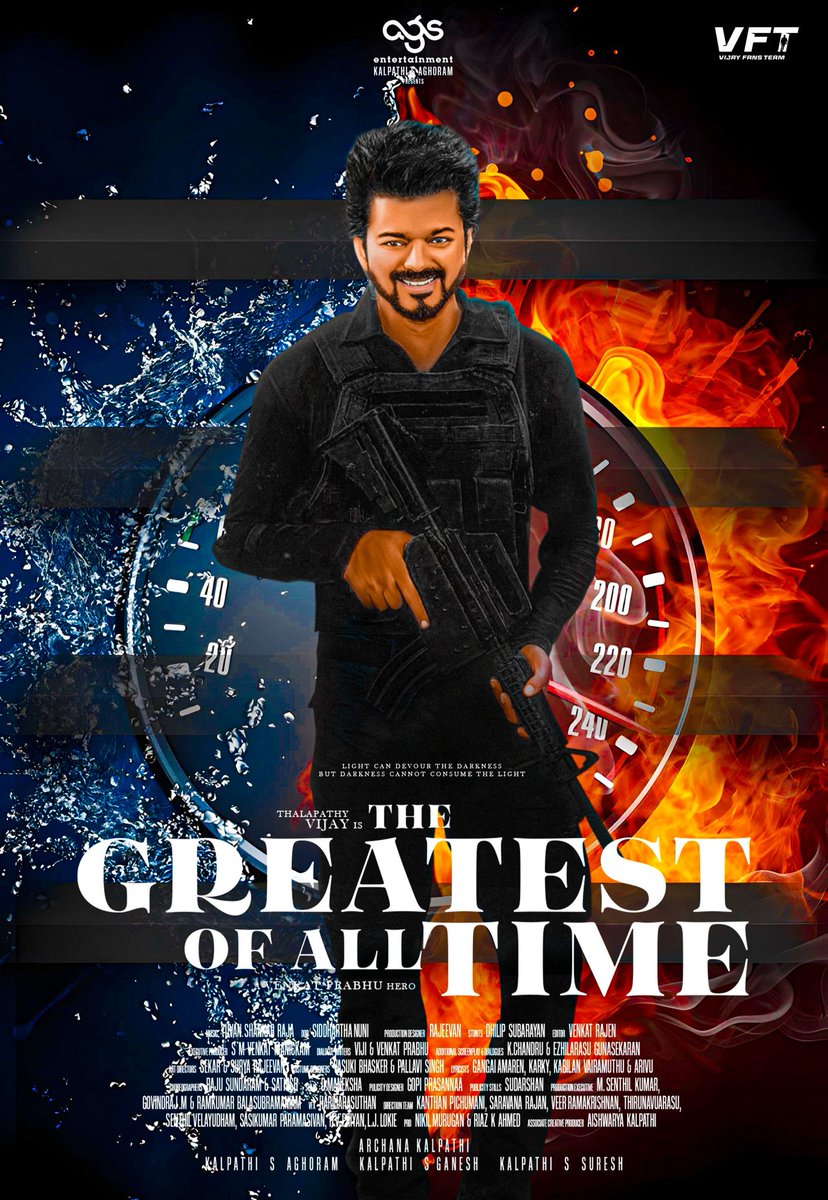 VFT_Offl's tweet photo. FANMADE Poster Design
#Thalapathy with #IlayaThalapathy is #TheGreatestOfAllTime #GOAT
#GreatestOfAllTime #GOATFirstLook
#GOAT3ndLook #Thalapathy68 #Thalapathy69
@actorvijay @ags_production @vp_offl
@thisisysr @archanakalpathi @aishkalpathi @gopiprasannaa
@m_gajan https://t.co/BiCMuw8kjI