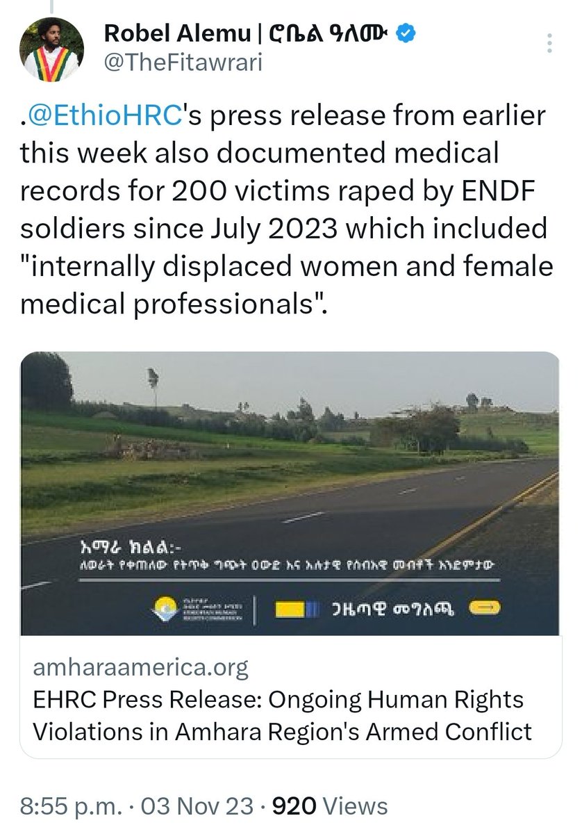 TheFitawrari's tweet photo. ⚠️Last Wednesday, Abiy regime forces brutally killed Dr. Manaye Abew & nurse Dessalegn Zewdu in #Bichena Hospital (East Gojjam Zone, Amhara Region, Ethiopia) for allegedly providing medical treatment to Fano freedom fighters. Regime forces have targeted medical professionals and healthcare facilities on numerous occasions since the onset of #WarOnAmhara and yet @WHO @DrTedros have been silent. This was also the case when invading TPLF & OLA forces ravaged Amhara & Afar Regions during the Northern Ethiopia war. @MoetiTshidi @MSF @DrChristou