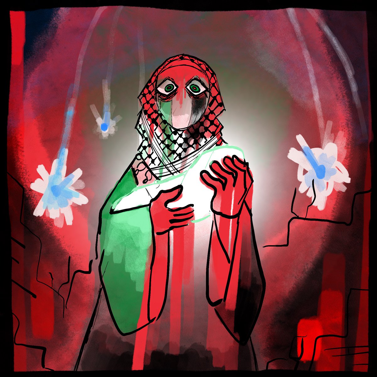 A mother’s rage and sorrow.
#CeasefireNOW #FreePalestine