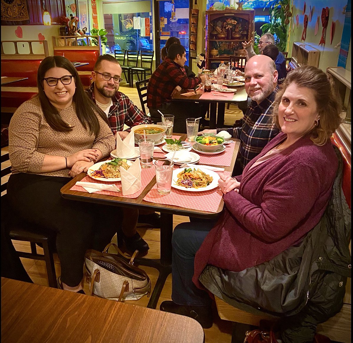 Always amazing and sometimes rare to get great Italian people try non-  Italian food- 😃.  The Thai food was great just like Sam & Matt Gambardella, #abitoftruth #GreatFoodGreatTimes #paulheidtministries