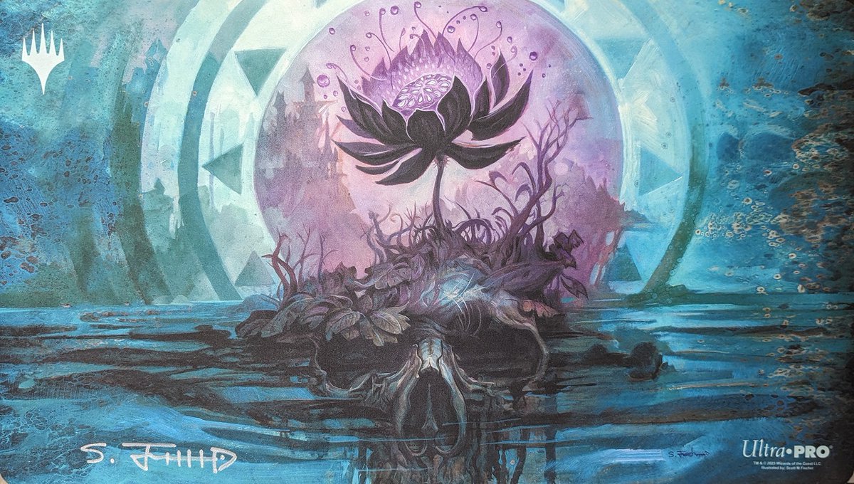 プレイマット Black Lotus Chris Rahn サイン入り プレイマット Black