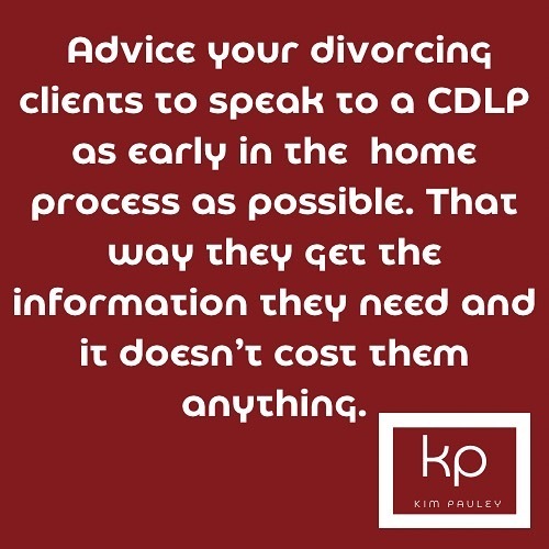 A CDLP doesn’t charge their clients. They only get paid when a mortgage closes. Use them as a resource through the home buying/selling journey. 

#divorce #divorcemortgage #westportct #ctrealestate #ctrealestateagent #ctrealestateagents #connecticutrealestate #connecticutrea…