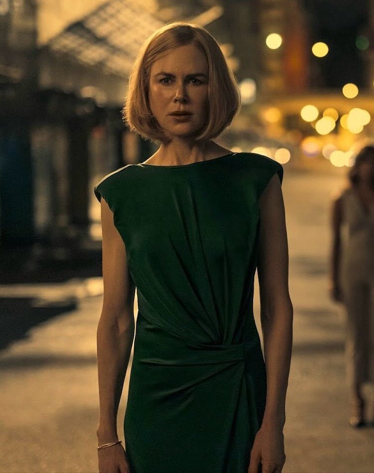 Love how Nicole Kidman was inspired by Sarah Snook by wearing a similar green  dress in Expats