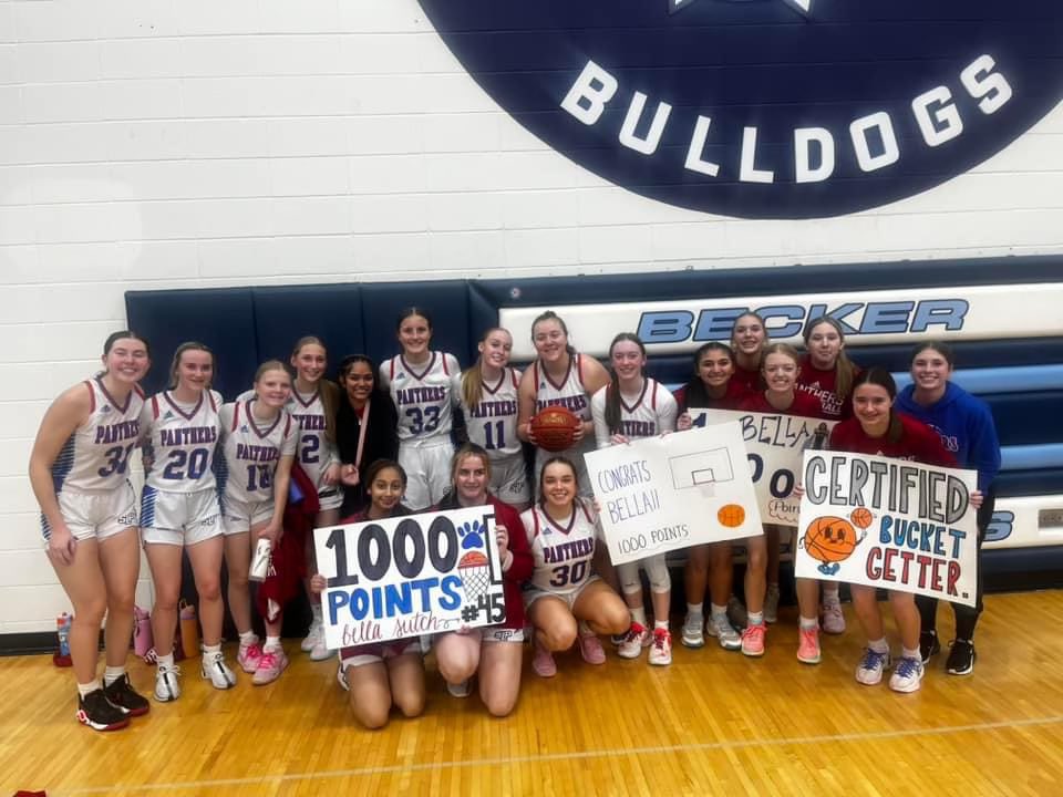 Bella Sutch hits 1,000 points!

SLP beat Becker 76-64