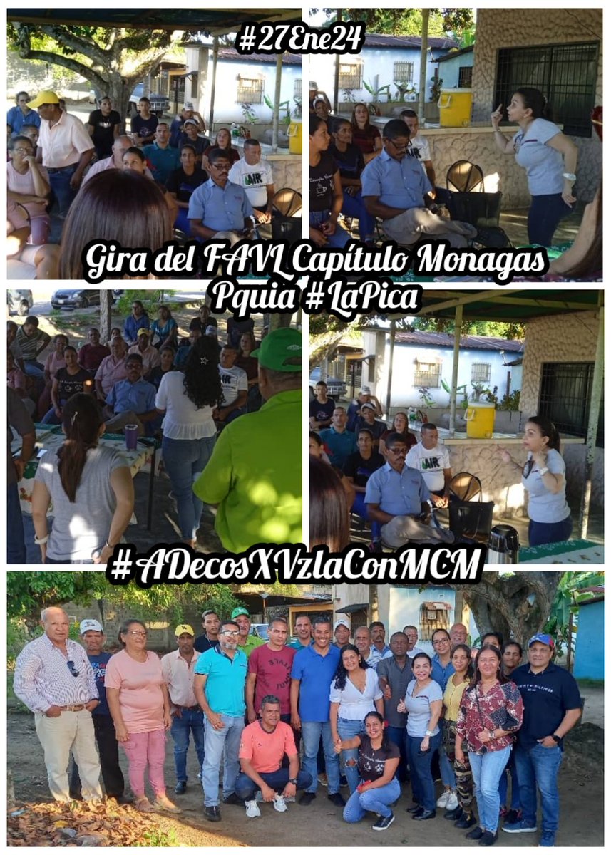 sandraalfaro's tweet photo. #27Ene24 #SandraAlfaro Trabajando en #Unidad, apostamos por el cambio y una alianza sólida y verdadera, desde el FAVL Capítulo #Monagas no tenemos dudas de la fuerza de @MariaCorinaYa
Hoy nos reunimos con vecinos, Pquia #LaPica
#ADecosXVzlaConMCM
@hramosallup
@ADemocratica https://t.co/fvSbjbCKzt