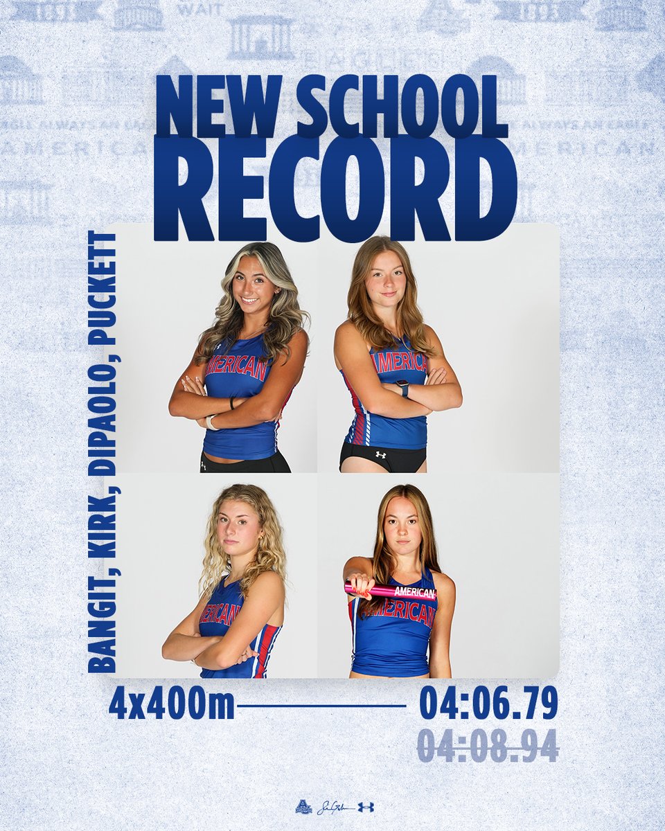 A record book day and Lorelei Bangit had her hand in both.. The first year broke the school record in the 400m dash and in the 4x400m relay with Grace Kirk, Adeline Dipaolo, and Hannah Puckett. 🤩