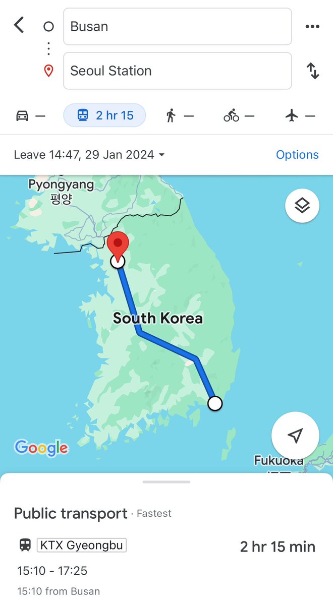In Korea the bullet train from Seoul to Busan covers nearly the length of the country in 2hr 15 mins

Similar distance as London to Manchester. Costs about £45

Modern UK infrastructure is embarrassing