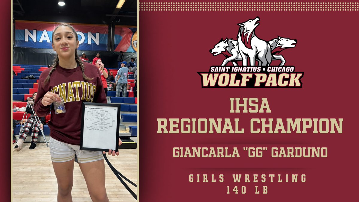 SIWolfpack's tweet photo. Congratulations to GG Garduno, who became the first ever @SIWolfpack Girls Wrestling IHSA Regional Champion in history today at Curie! #PackPride🐺 https://t.co/QcRmYwal8s