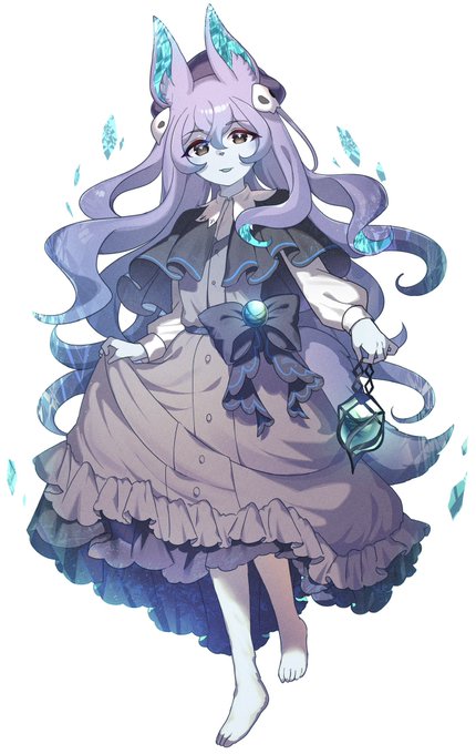 「holding lantern very long hair」 illustration images(Latest)