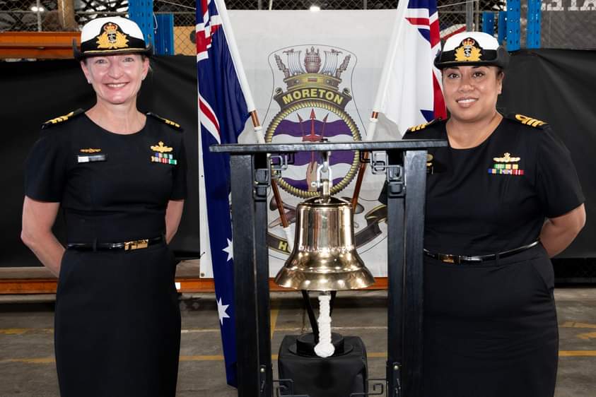 rnayacalevu's tweet photo. The first navy commanding officer of Tongan heritage Commander Rose Apikotoa takes over the command of #HMASMoreton is a herstorical moment for Australia, Tonga and the region. Congrats Commander Rose.

Source: RAN. https://t.co/iNI798YKCk