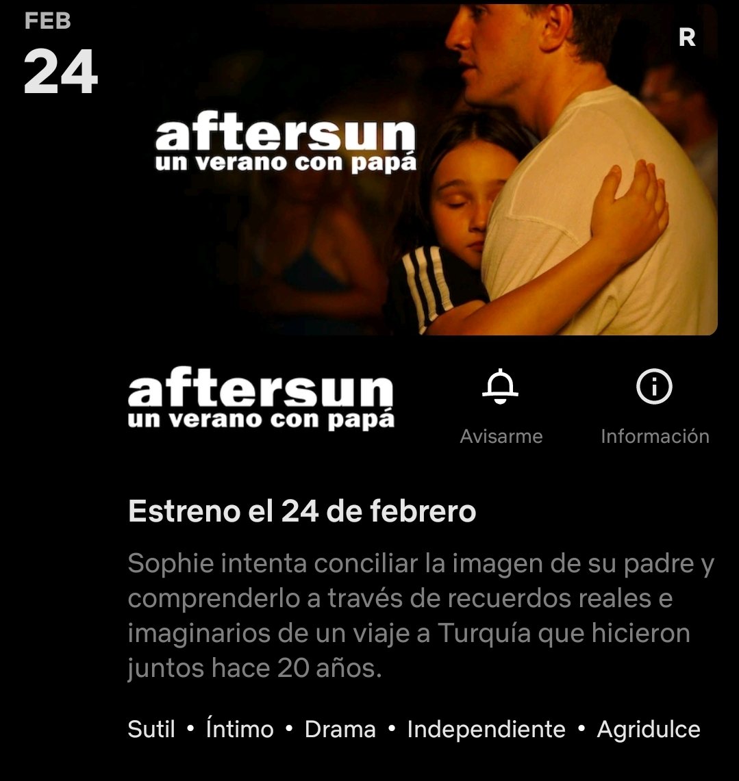 laestatuilla's tweet photo. "Aftersun: Un verano con papá" llegará a Netflix el 24 de febrero. https://t.co/BDdE4QLgz8