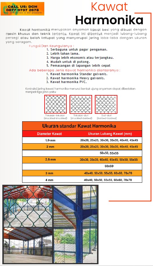 dickyawan's tweet image. DaKh@ -  
Harmonika -Chainlink, Standar galv, Heavy galvanis, PVC   

*DCH 0877 9797 2678   linktr.ee/dicky.dch pabrikwiremesh.co.id pagarbrc-sni.com halarag.id pagarbandara.co.id #kawat #pagarbts #harmonika #kontraktor #proyek #tower #indonesia