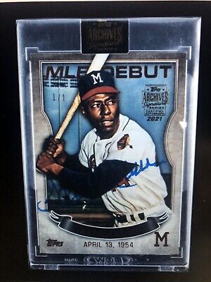 baseballcardgem's tweet image. 2016 Topps HANK AARON MLB Debut Bronze #MLBD-1  Auto HOF 1/1 MBA Authentic #ad #baseballcards cardpromoter.com/2024/01/27/bas…