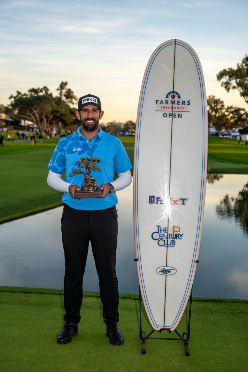 Congrats to our 2024 @FarmersInsOpen champion, Matthieu Pavon, on his first PGA TOUR win! 🏆 A great finish to the 15th edition of the Farmers Insurance Open at Torrey Pines. Be sure to tune in tomorrow for the conclusion of the APGA Farmers Insurance Invitational.