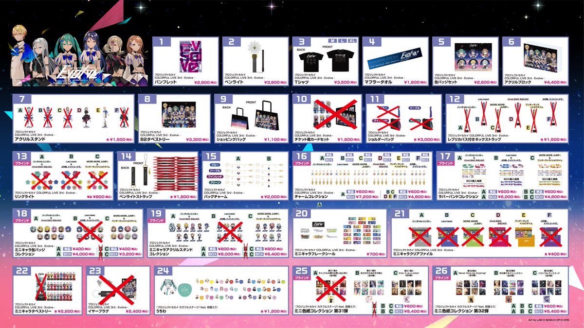 🎤#セカライ 3rd 当日物販情報📢 10番 チケット風カードセット 14番