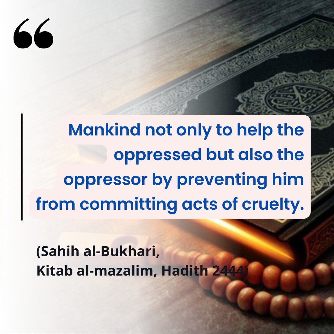 #IslamAhmadiyyat always speaks to uphold justice as per the teachings of the founder of Islam, Prophet Muhammad(sa),

“Mankind not only to help the oppressed but also the oppressor by preventing him from committing acts of cruelty.”

#HolocaustRemembranceDay 
#CeasefireNOW