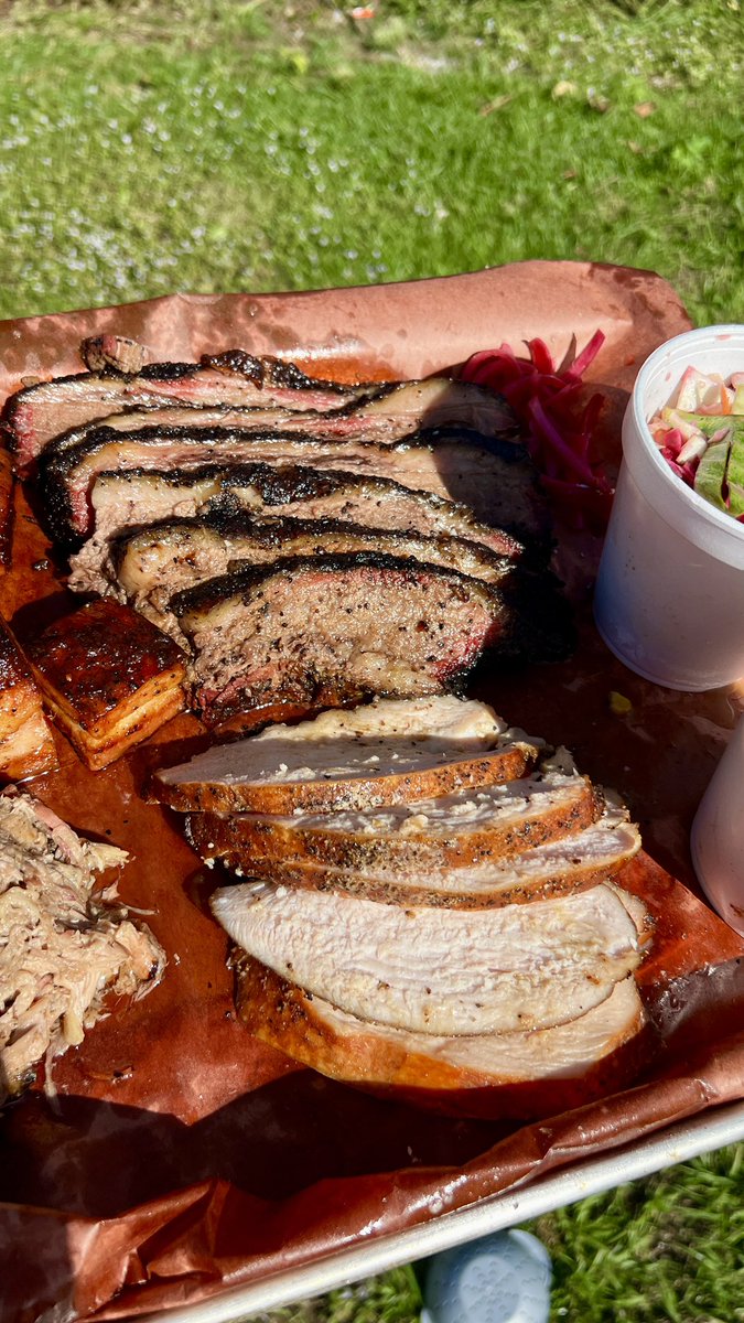 Blake8Barnett's tweet photo. Saturday platter from the new smoker! Which bite you going for first? https://t.co/31asikoVOV
