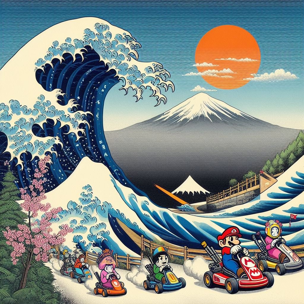 Hokusai and Japanese game 
#dalle3 #japaneseart #artoftheday #dalle3japan #dalle3challenge