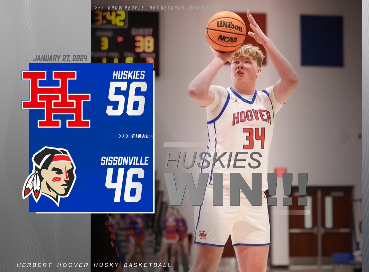 HUSKIES WIN!  🔴🔵🏀

vs. Sissonville 

#TheRiver #GoHuskies