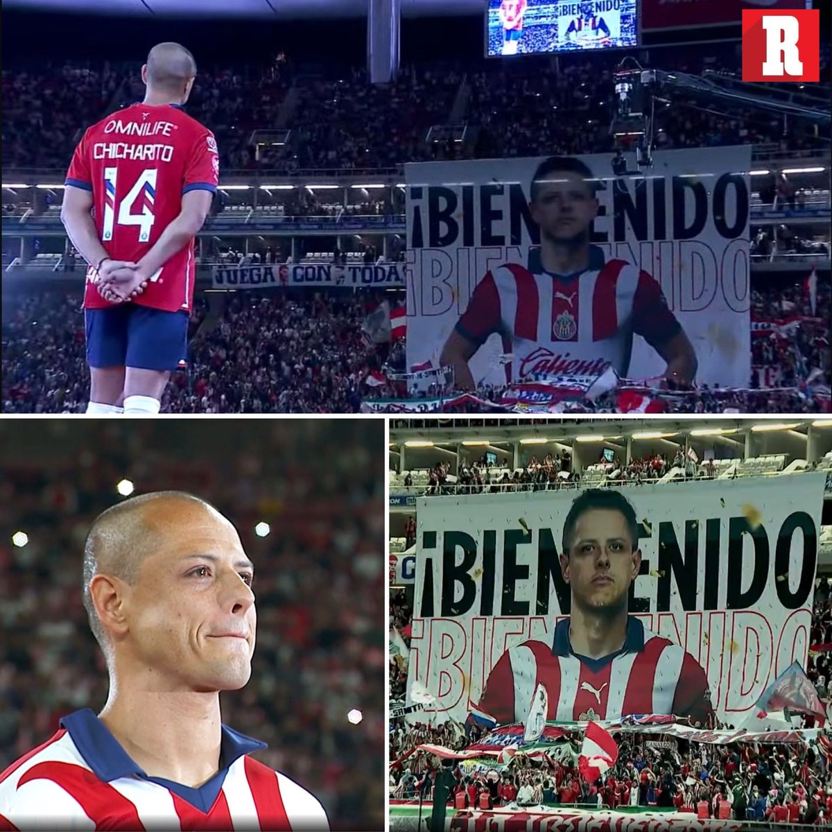 record_mexico's tweet photo. BIENVENIDO 🐐🔴⚪️

Y así es como se recibe a una leyenda.

Javier Hernández y los Chivahermanos jamás olvidarán esta noche.

Históricos y grandes. 👏

📸: @Chivas https://t.co/ge42ALn1sd