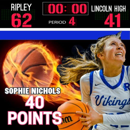 <a href="/SophieSNichols/">Sophie Nichols</a> drops 40 in tonight's victory over Lincoln. Let's go!!! <a href="/CassidyWoodTV/">Cassidy Wood</a> <a href="/MarkMartinWCHS/">Mark Martin</a> <a href="/JimmyTreacy/">Jimmy Treacy</a> @MetroNewsPrep <a href="/wvgazettemail/">Charleston Gazette-Mail</a> <a href="/RickRyanWV/">Rick Ryan</a> <a href="/KeithMorehouse/">Keith Morehouse</a>