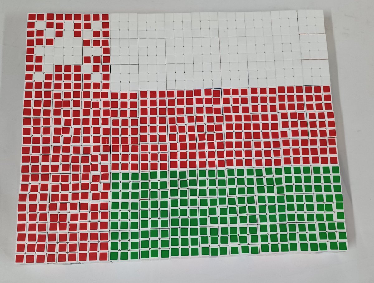 Oman 🇴🇲 flag with many Rubik's Cube. Comment your favorite one....