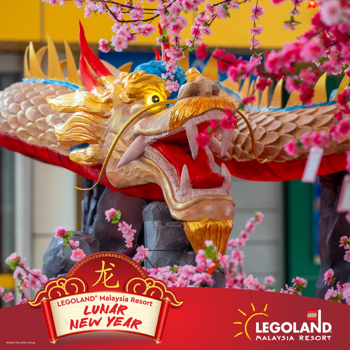LEGOLAND_MY's tweet image. What are your hopes for the Year of the Dragon? Embrace the Dragon Year at LEGOLAND Malaysia Resort as NINJAGO Unites for an unforgettable Lunar New Year in 2024! Starts Now! 🐉✨
Explore: legoland.com.my/explore/shows-… 
#LunarNewYear2024 #NINJAGOUnites #LLMR #LNY24NINJAGO