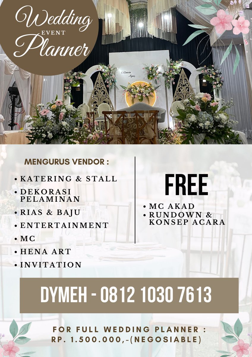 dymskiii's tweet photo. Boleh bantu RT yaa
Bagi yang butuh jasa wedding planner atau cuma butuh MC boleh contact aku
Fyi Aku MC dari tahun 2010 ❤️
#weddingplanner #MCwedding #masterofceremony https://t.co/fPXGeVZkLI