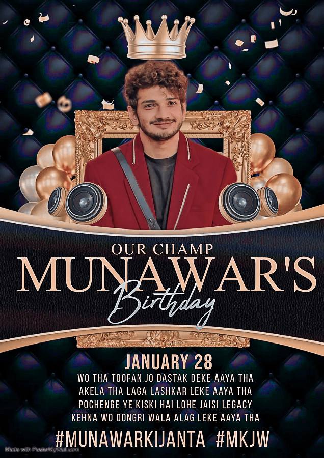 GaziAsjad's tweet image. HAPPY B'DAY WINNER MUNAWAR
Bhai ka Aaj b'day gift aane wala hai ❣️
#MunawarFaraqui𓃵 #BiggBossFinale 
#FinaleWeek