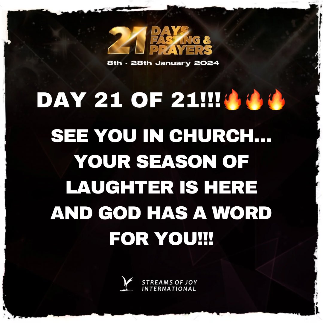 NSPPDIANS, DAY 21 of 21 is HERE🔥🔥🔥🔥🔥🔥 SEE YOU IN CHURCH… Uncommon Insights, Revelation and Wisdom that go further to position and posture men for their Answers await you today! Your Perspective will change and new seasons will be birthed. SEE YOU IN CHURCH… It’s been an…