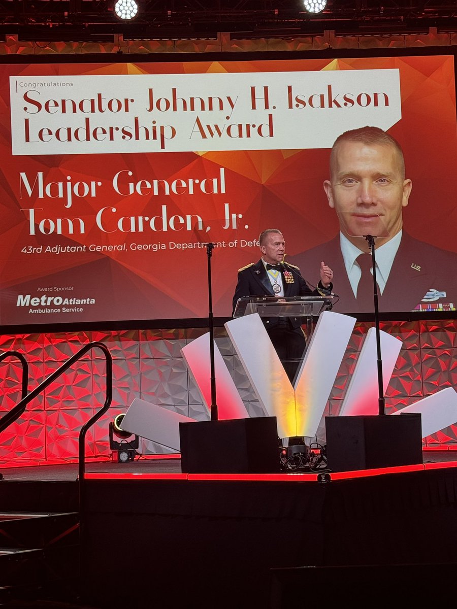 dandrewdill's tweet photo. No one more deserving of the @CobbChamber Isakson Award than @TAGofGA...thankful for Gen. Carden's friendship and incredible service to our state and nation...we are safer because of the sacrifices he and the @GeorgiaGuard make everyday! https://t.co/RI7Ik62QgY