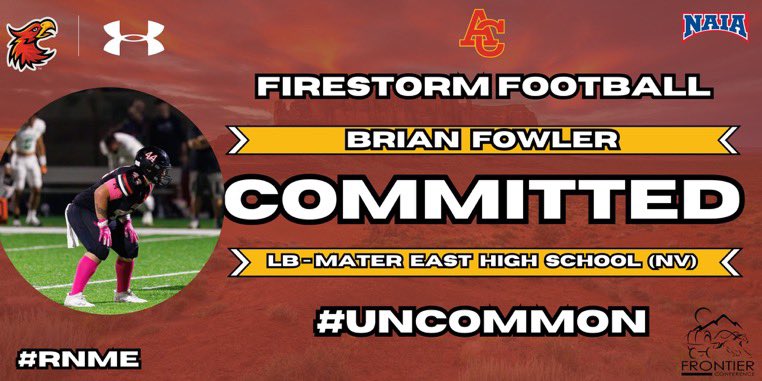 Brian___Fowler's tweet photo. Truly blessed. I am officially committed I am glad to be a firestorm. @firestormfb @CoachM_Justin @KelleyBeMoore @CoachKSewell @JeffBowenACU @HaydenTrujillo_ @CoachBANelson @CoachHarrisACU @coachtwill88 @Le0nthomas @coachboom_acu @anthny_garcia @MHS_CoachTui https://t.co/Suw0BeUYd6