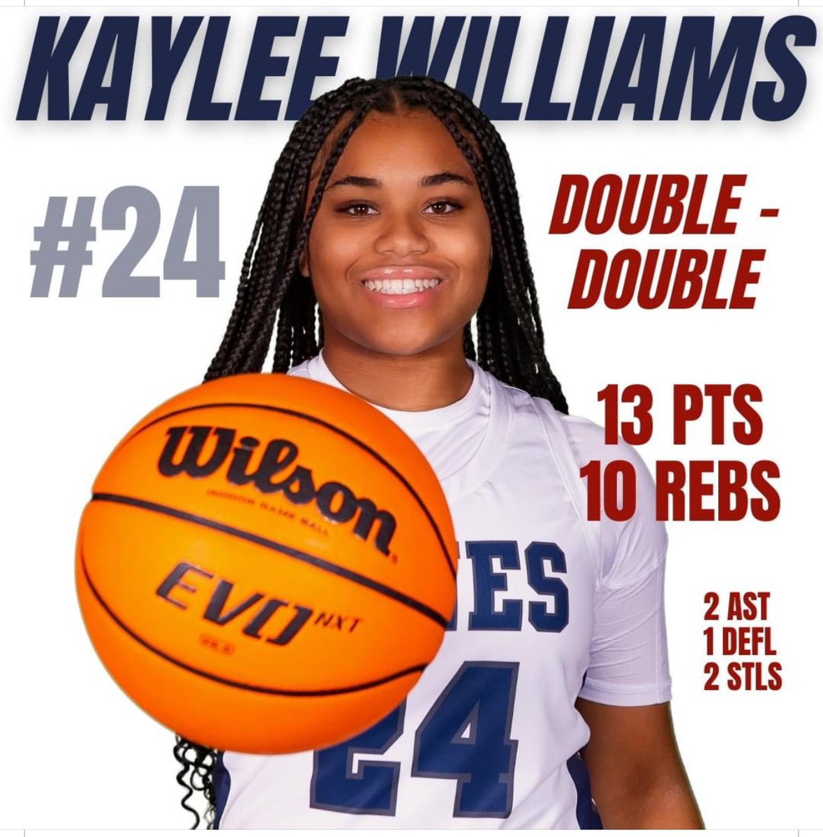 Congratulations to Kaylee on her first career double-double 💪🏽🌀🏀