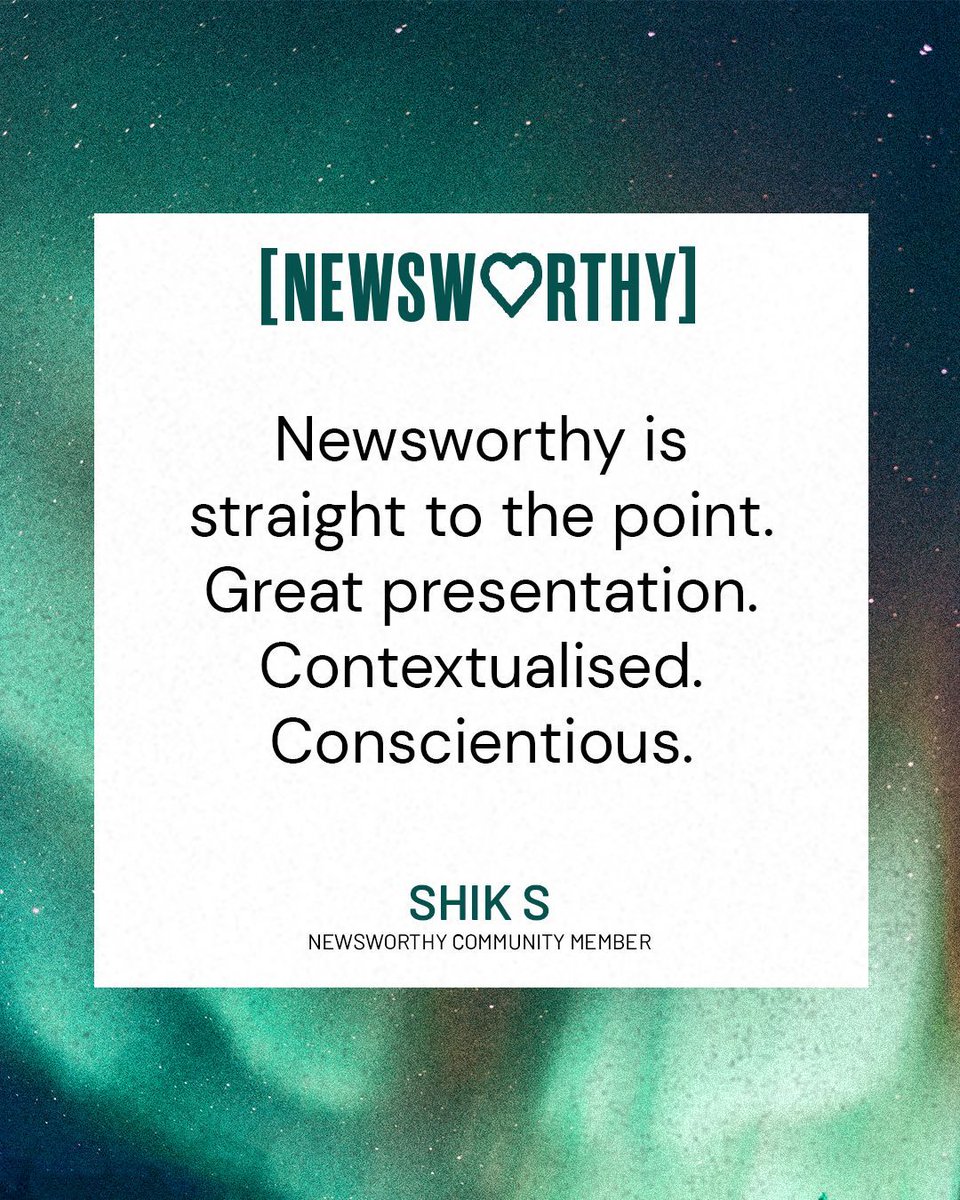 I post a weekly message from the Newsworthy community about why they are subscribed to us. Newsworthy 💛 If you can, help us reach more people. Join and get folks to join our Instagram handle: buff.ly/3Q2IM3V #nwlove
