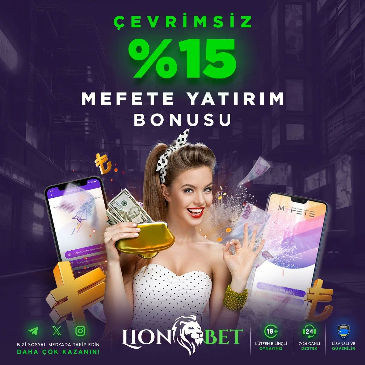 🎁 Mefete Yatırım Yöntemiyle %15 Çevrimsiz Bonus

🔼Uçuran Bonus Fırsatlarıyla Kimliksiz, Evraksız Güvenli Bahis, Hızlı Finansal İşlemler. Limitsiz Kazanç 

⬆️ Efsane Kazançların Sitesi LİONBET ❤️

🦁 #LionBet👉 cutt.ly/IwHRtjHX