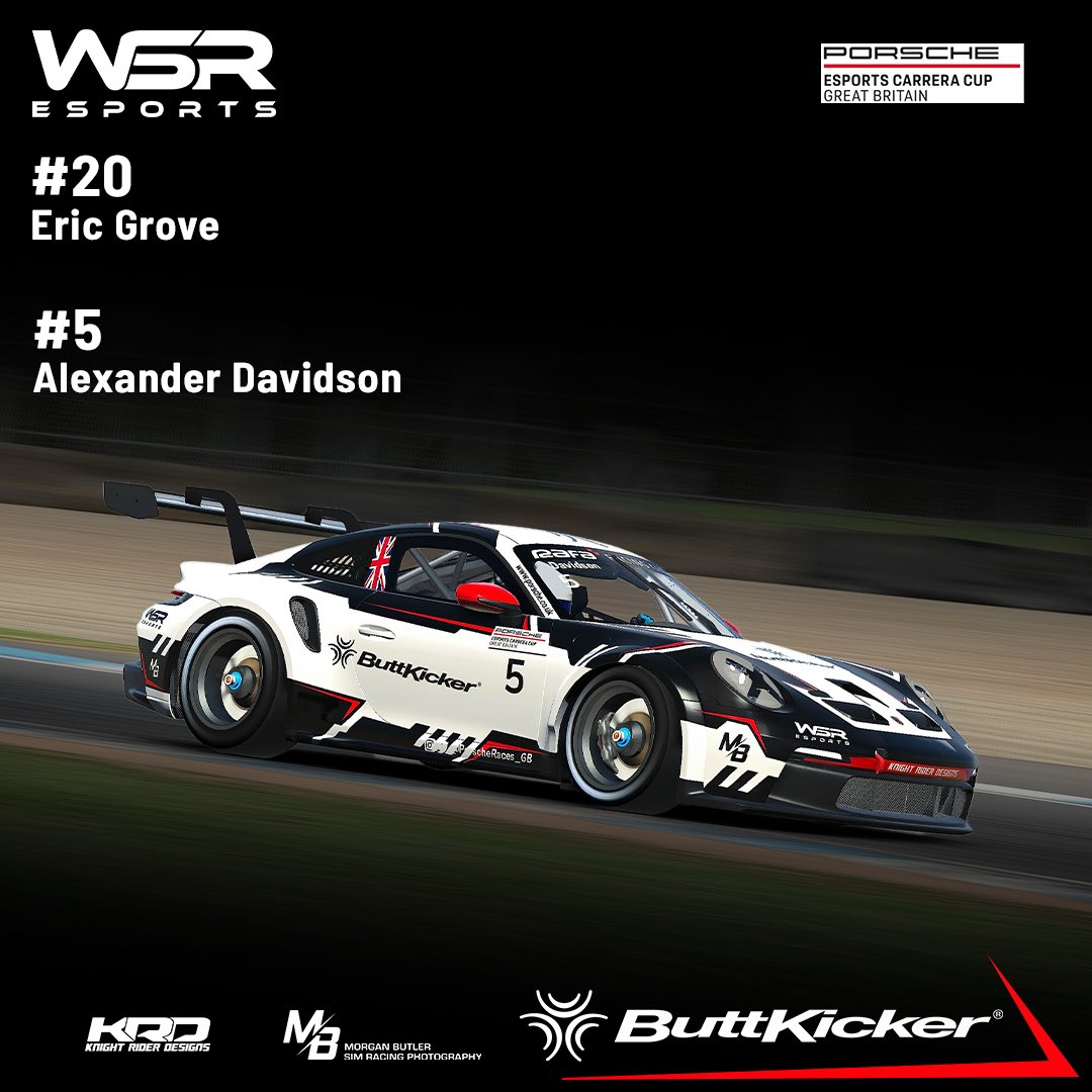 WSResports's tweet photo. We are at Donington Park for Rounds 3 &amp; 4 of the Porsche Esports Carrera Cup GB today!

#wsresports #ButtKicker #esports  #simracing #virtualracing #porsche #porschecarreracup #doningtonpark #iracingworld #iracing @TheButtKicker @MBSimphotos @PorscheRaces_GB https://t.co/QGu80G1M0y